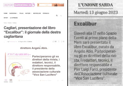 i comunicati pubblicati dall'agenzia di stampa online 'Report Sardegna 24', che ha pubblicato il filmato del convegno nel proprio canale Youtube, e da 'L'Unione Sarda'